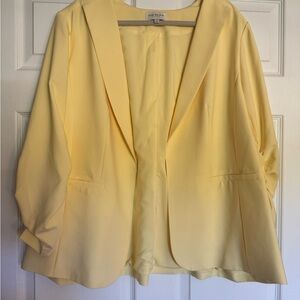 Skies Are Blue Light Yellow Women's Blazer